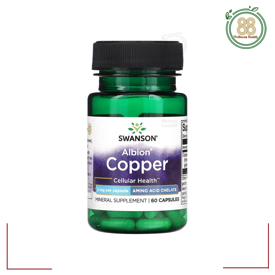 Swanson, Albion Copper, 2 mg, 60 Capsules