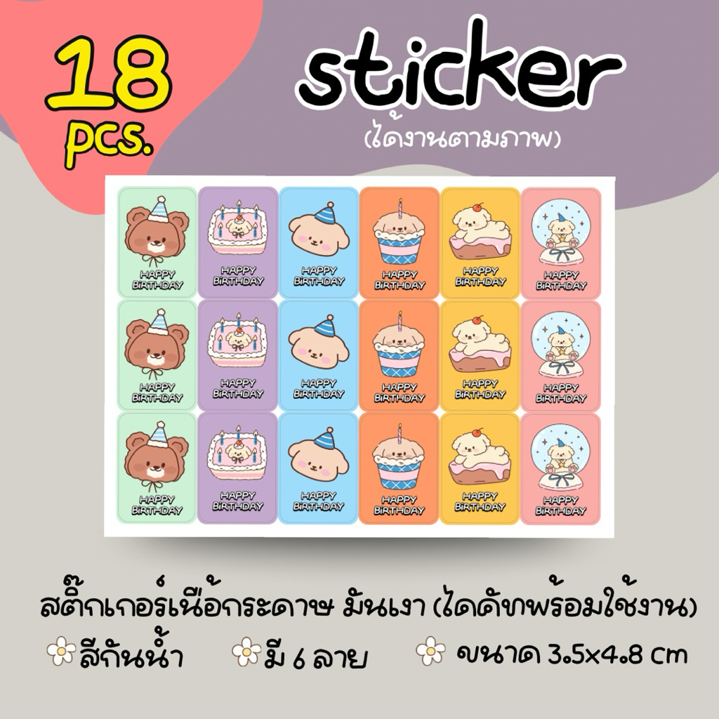 Happy birthday card ลายใหม่ การ์ดวันเกิด รหัส HBD28 รูปที่ 3