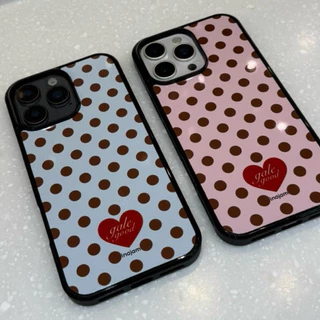 เคสไอโฟนลายจุด (ใส่คำในหัวใจได้) แบรนด์ Inajam Collection Up2U