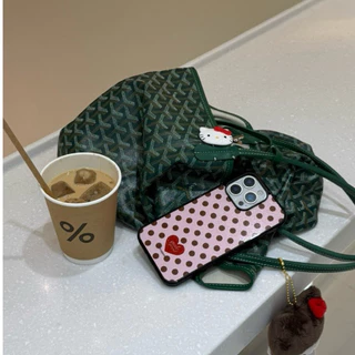 เคสไอโฟนลายจุด (ใส่คำในหัวใจได้) แบรนด์ Inajam Collection Up2U