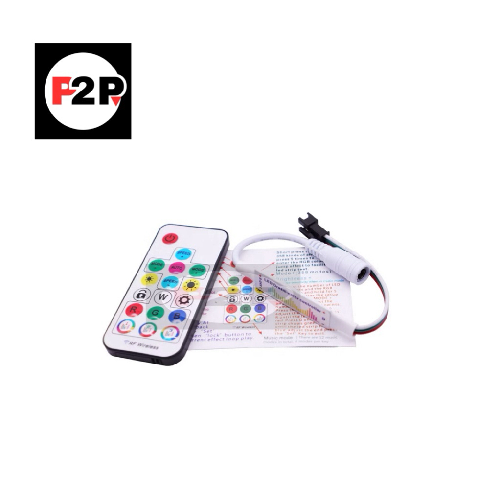 รีโมตควบคุมเพลง Led DC5-24V 17 คีย์ 3Pin DC USB Mini RF สําหรับ WS2812B WS2811 5050