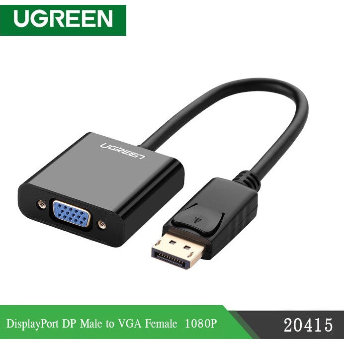 UGREEN รุ่น 20415 DP TO VGA ตัวแปลงสัญญาณภาพ DISPLAY PORT เป็น VGA