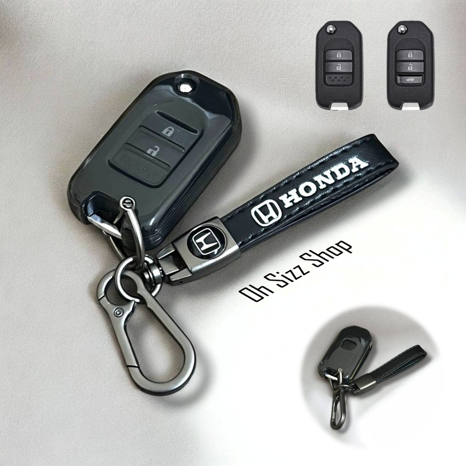 เคสใส รีโมทรถ Honda 2015 กุญแจพับข้าง  บางเบา ปกป้องรีโมท (Ultra Thin See Through Transparent TPU Key Case)  Model Jazz,