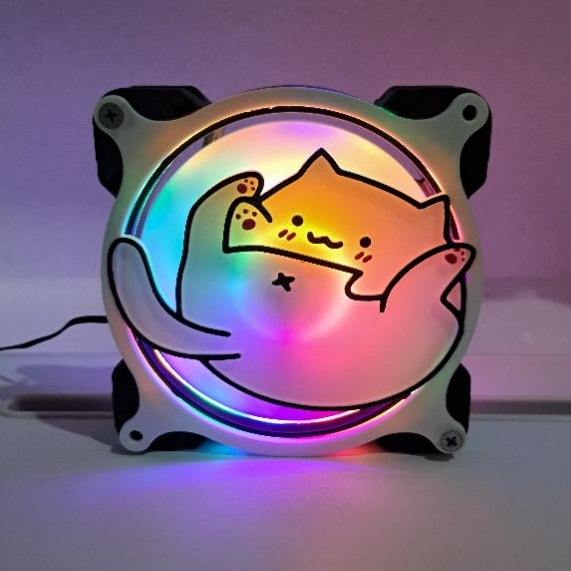 Fan cover,Fan grill size120mm. ลายแมวน่ารัก(อุปกรณ์ป้องกันพัดลม pc)