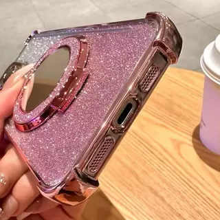 เคสขอบสี กากเพชร สำหรับ Vivo V60 V60lite V50 V40 Pro V40lite V50liteกระจก แต่งหน้า ตั้งได้ กันกระแทก