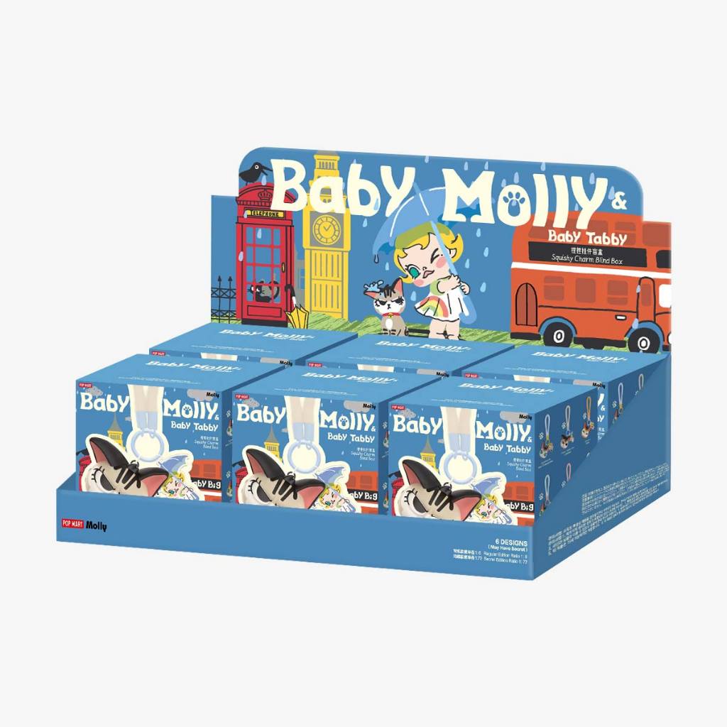 (ยกบ๊อคในซีล)Baby Molly & Baby Tabby Pinch Pendant Blind Box (สายคล้องแมว)(สคูชชี่)(พร้อมส่ง)⚡️⚡️🐱