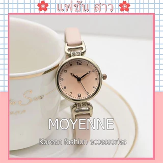 [จัดส่งในกทม] MOYENNE นาฬิกาผู้หญิงสไตล์เรโทรรุ่นใหม่ ดิจิตอลไฮเอนด์หน้าปัดกลมเล็ก ควอตซ์