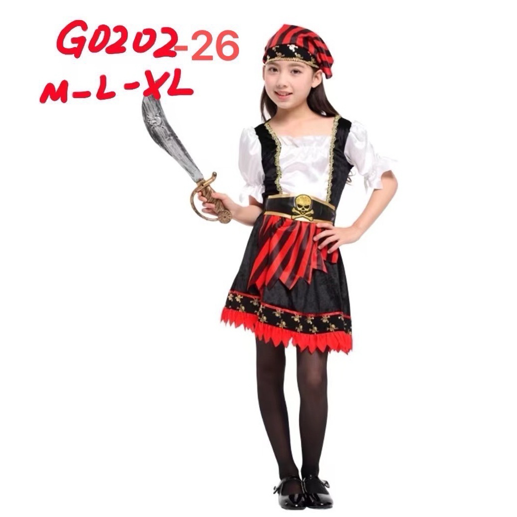 พร้อมส่งจากไทย*, ชุดแฟนซีโจรสลัดสำหรับเด็กผู้หญิง 4-10 ขวบ - รูปที่ 7