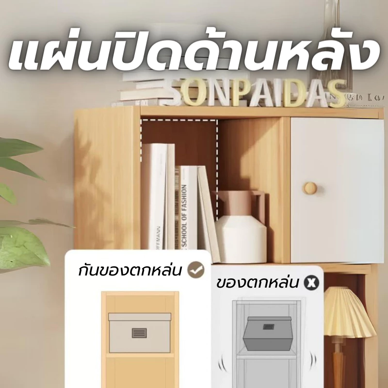 ชั้นวางของ ตู้โชว์มินิมอล ขนาด 60x24x134 ซม thumbnail 6