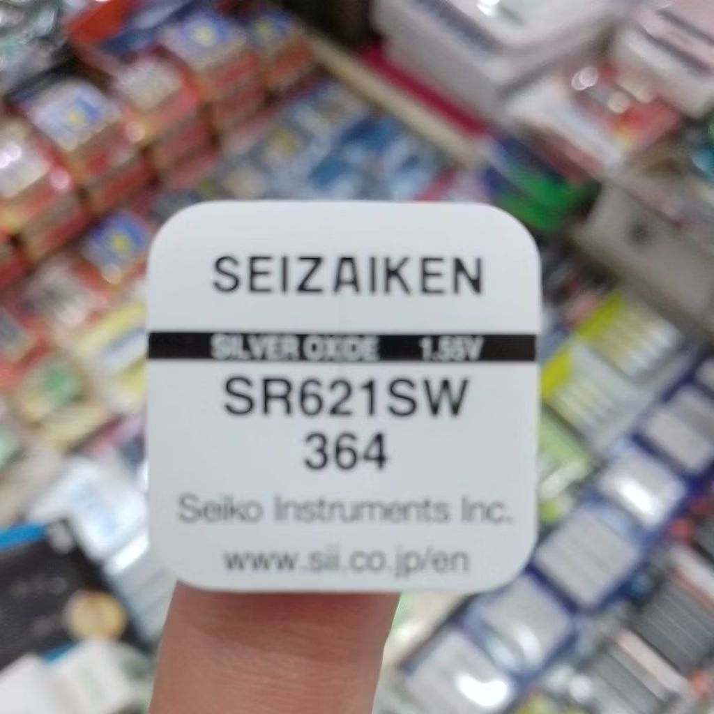ถ่านกระดุม Seizaiken 364, SR621SW 1.55V จำนวน1ก้อน ของใหม่ ของแท้ made in Japan