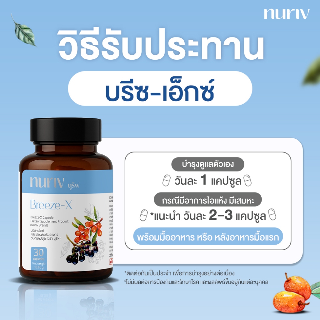 Nuriv Breeze-X บรีซ-เอ็กซ์ (30 Cap) วิตามินบำรุงปอด รูปที่ 6