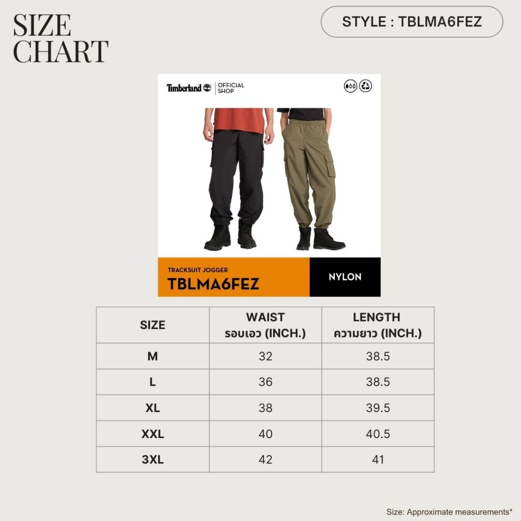 Timberland Men's All-Gender Tracksuit Cargo Jogger Pants กางเกงขายาว (TBLMA6FEZ) - รูปที่ 6