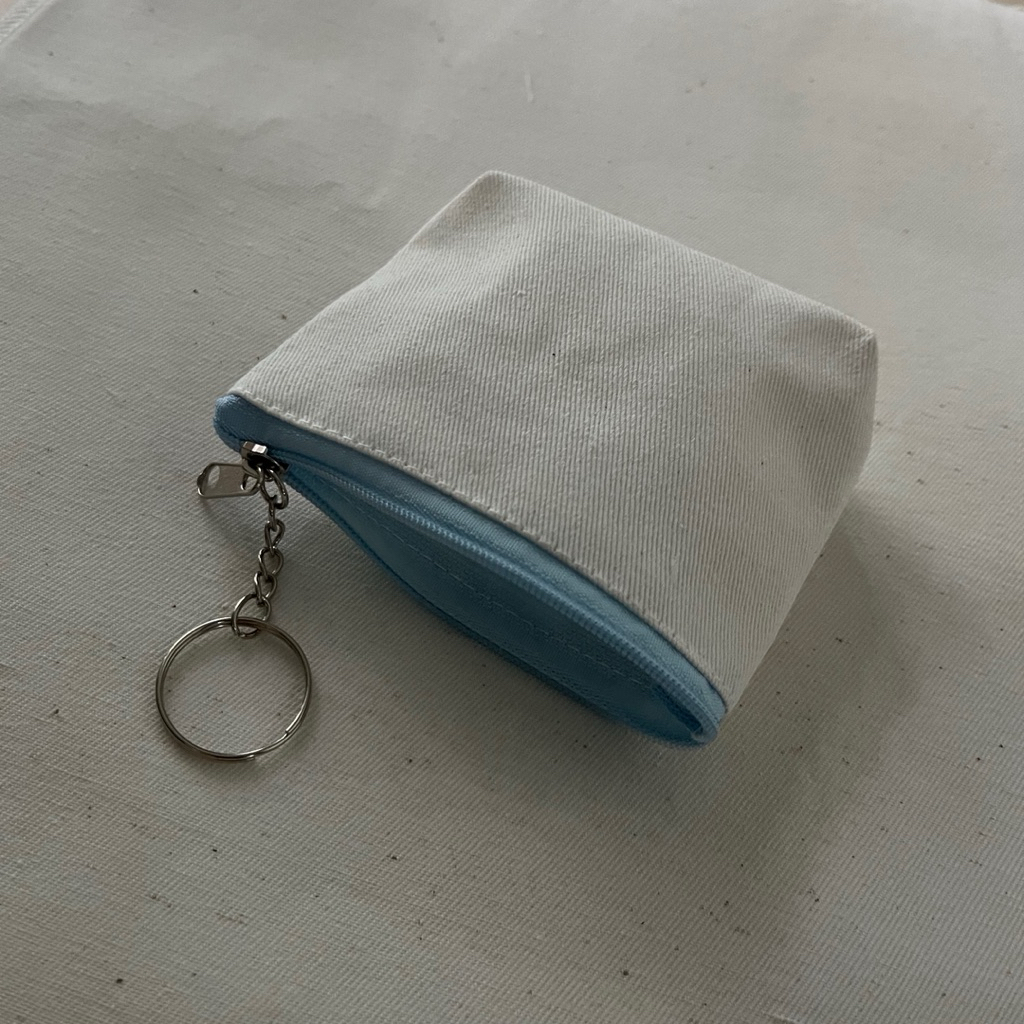 Nana กระเป๋าผ้าดิบพวงกุญแจขนาด3x4x1นิ้วสำหรับใส่เหรียญเป็นของชำร่วย - รูปที่ 6