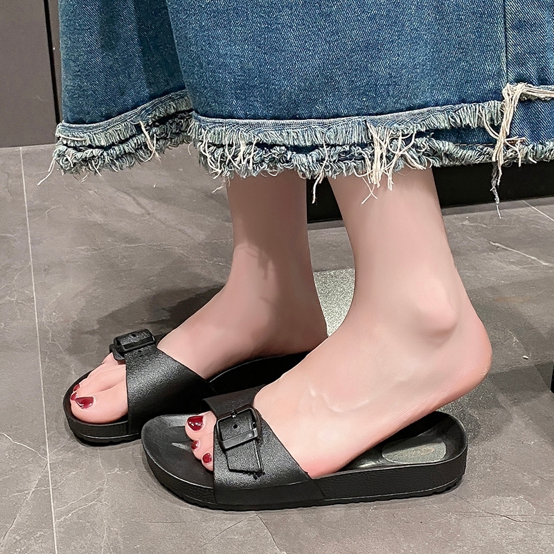 buyplus001  รองเท้าแตะแบบสวม หัวเข็ดขัด ยาง EVA พื้นนุ่ม ใส่สบาย พร้อมส่ง มีบริการส่งด่วน S-206