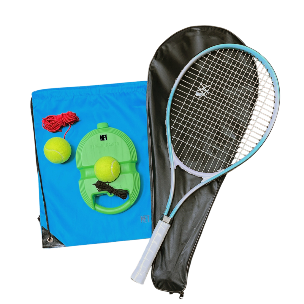 ชุดฝึกเทนนิสด้วยตัวเอง NET Tennis Trainer V3  1 ฐาน + 2 ลูกเทนนิส + 1 ถุง 210D Nylon