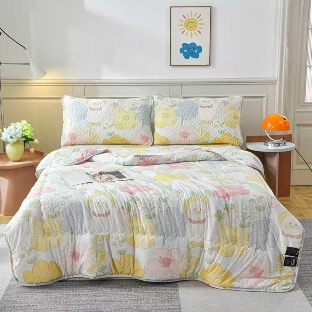 ผ้าห่มไหมน้ำแข็ง 7*8ฟุต215*235cmห่มเย็นสบาย เนื้อผ้าอย่างดี ใช้งานได้ดี - รูปที่ 3