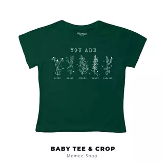 Memee ~ เสื้อยืดผ้าคอตตอน Baby Tee เสื้อสาวอวบ(You Are Flowerหญิง)