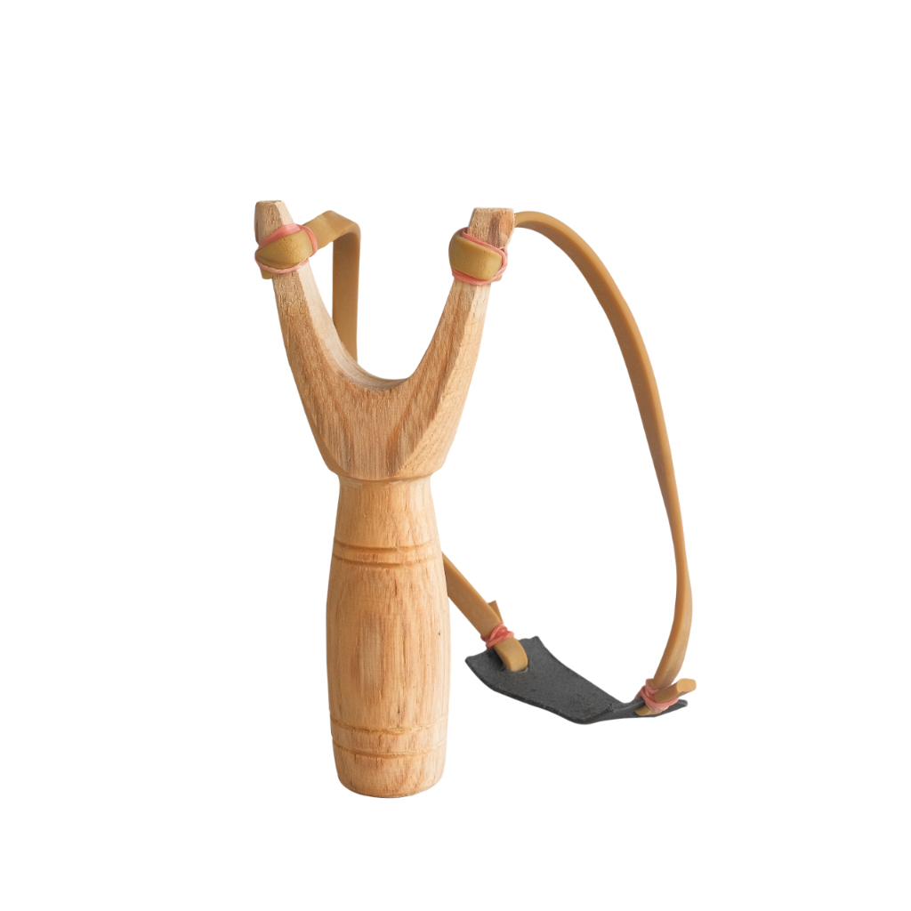 หนังสติ๊ก ด้ามสติ๊ก ( 1 ด้าม ) (รุ่นคัดงามสวย)  ไม้เนื้อแข็ง พร้อมยางยืด อุปกรณ์พร้อมใช้งาน