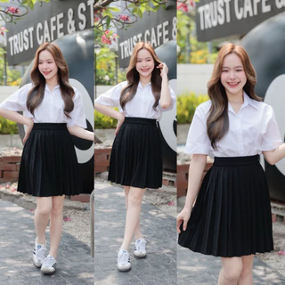 ♡กระโปรงพลีทนักศึกษา จีบเล็ก จีบใหญ่ จีบทวิส ความยาว 14-36 นิ้ว