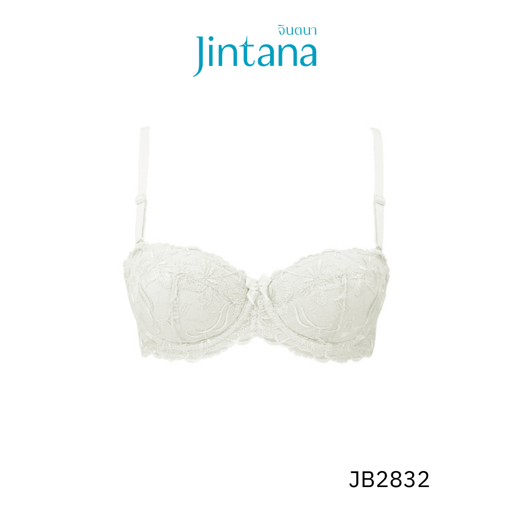 Jintana เสื้อชั้นใน จินตนา รุ่น Basic รหัส JB2832 (มีโครง)  เสื้อในครึ่งคัพ ถอดสายได้ ใส่สบาย เสื้อใ
