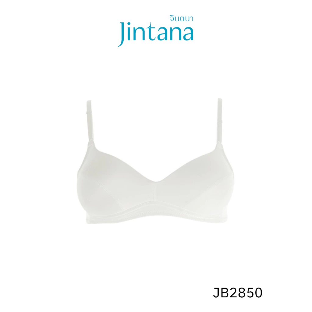 Jintana เสื้อชั้นใน จินตนา รุ่น Basic รหัส JB2850 (ไม่มีโครง) สีขาว เสื้อในไม่มีโครง ผ้านิ่ม ใส่สบาย ระบายอากาศ