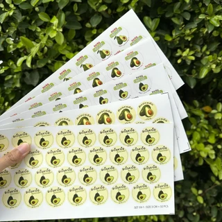 สติกเกอร์ฉลากสินค้า สติกเอร์อะโวคาโด นมสดอะโดคาโด อะโดคาโดนมสด Avocado [no.S59]