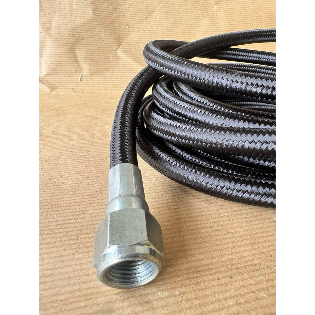 สายถักสแตนเลส  สายส่งน้ำมันเชื้อเพลิงขนาด3/8 เข้าเกลียวAN6