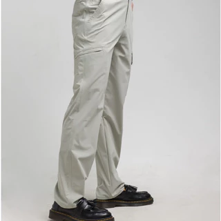 era-won Golf Fabric Cargo Pants มีกระเป๋าข้าง ทรงกระบอกตรง สี Grey cargos