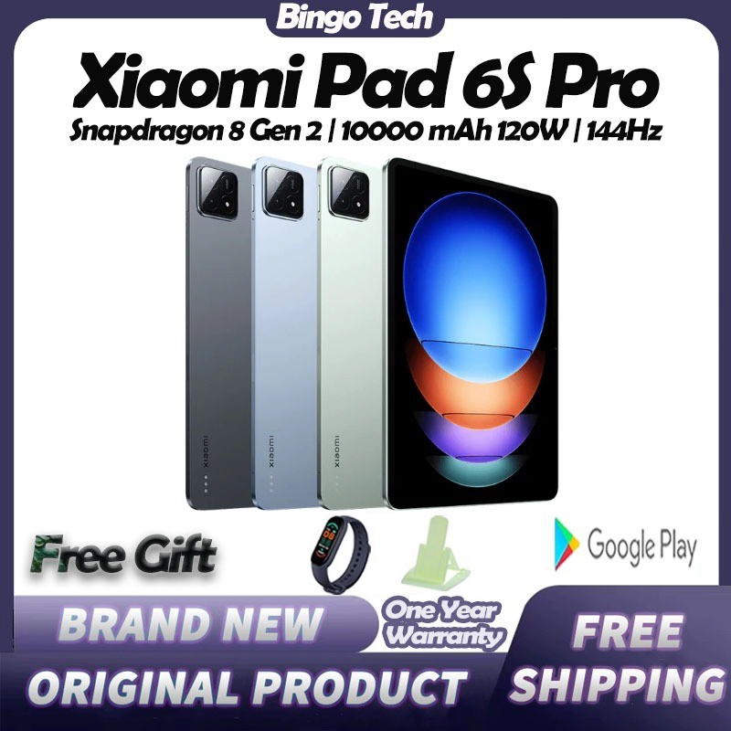 Xiaomi Pad 6S Pro 12.4 Snapdragon 8 Gen 2 Hyper OS 10000 mAh 120W Fast Charging 144Hz 50MP Xiaomi Pa