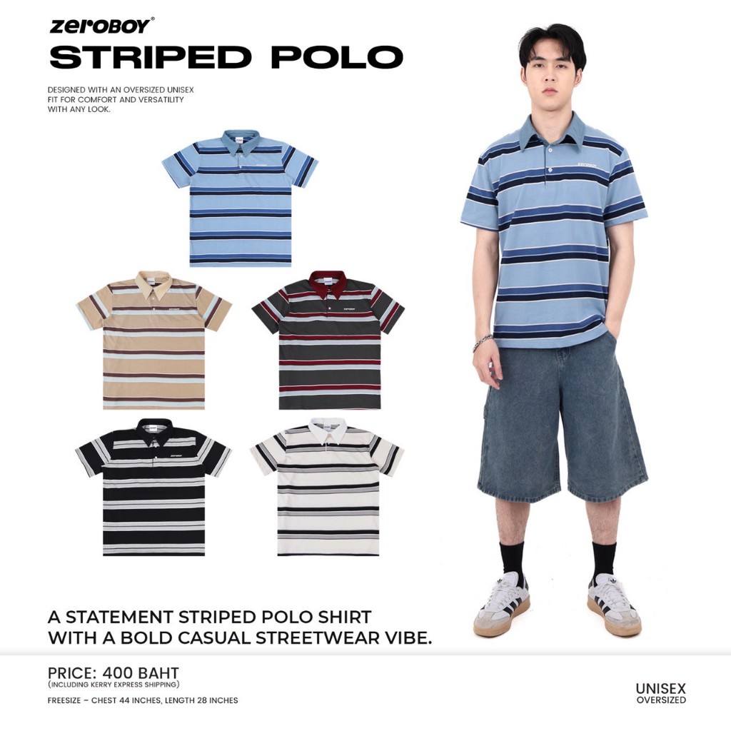 ZEROBOY // Striped Polo 