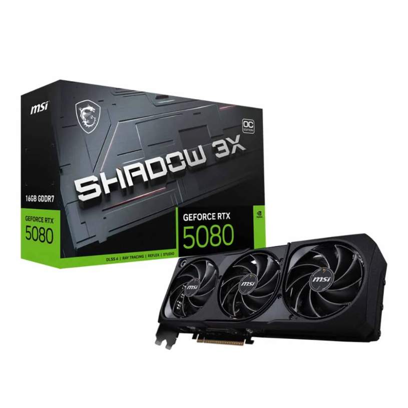 VGA MSI GEFORCE RTX 5080 16G SHADOW 3X OC - 16GB GDDR7