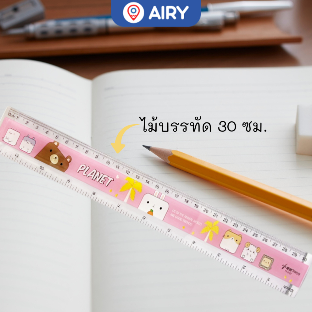 ไม้บรรทัด 30 ซม รุ่น TY-3127 ไม้ตีเส้น 30cm ไม้บรรทัดลายการ์ตูนแฟนซี ขีดเส้นใต้ ลากเส้น(แพ็ค 1 ชิ้น)