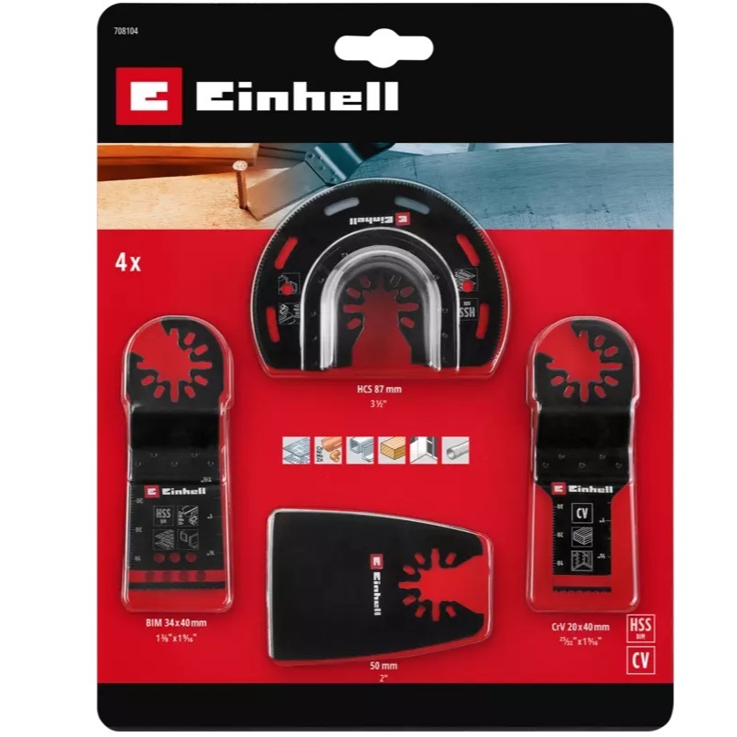 Einhell ชุดใบมัลติทูล 4ชิ้น 708104 / 6ชิ้น 708106