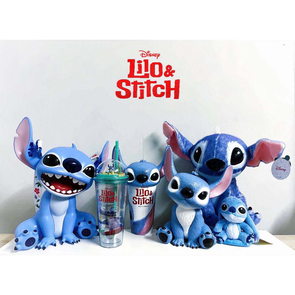 (พร้อมส่ง) แก้วน้ำ Lilo & Stitch Live Action แก้วน้ำ ถังป๊อปคอร์น  Stitch จากโรงหนัง Major SF และ ต่