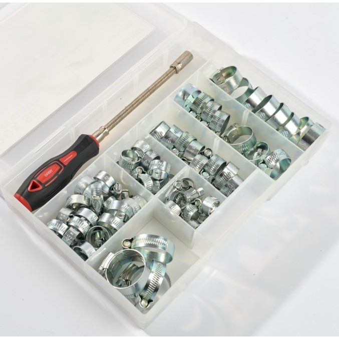 ORBIT ชุดกล่องเข็มขัดรัดท่อเหล็ก 69 ชิ้น รุ่น CR3 พร้อมไขควงหัว 7 มม. (ออบิท) (O101-1180)