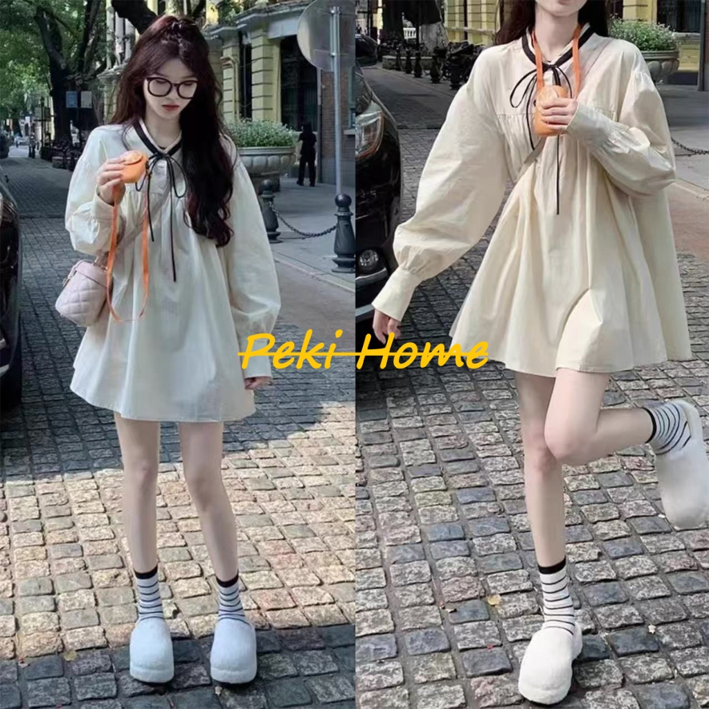 เดรสแขนพอง สไตล์ฝรั่งเศส ใส่สบายช่วงซัมเมอร์