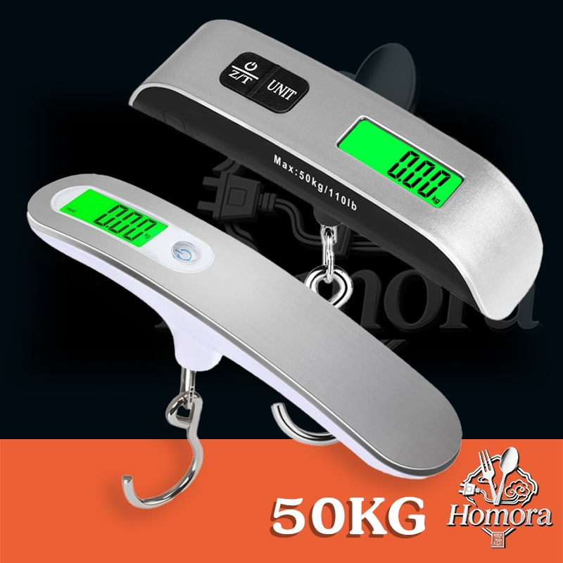 【50kg】เครื่องชั่งสปริง, เครื่องชั่งอิเล็กทรอนิกส์แบบพกพา, เครื่องชั่งกระเป๋าเดินทาง, เครื่องชั่งอิเล็กทรอนิกส์