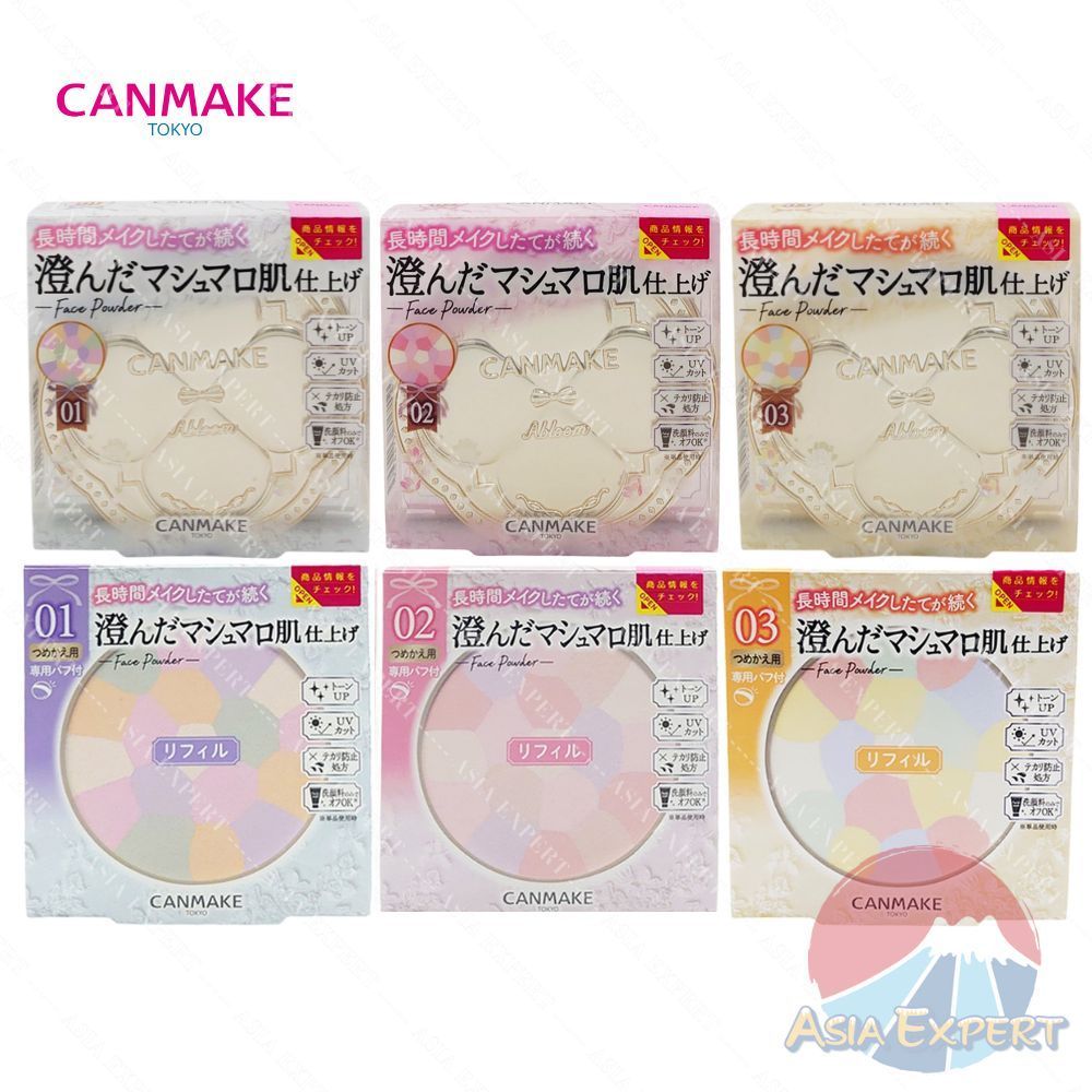 CANMAKE Abloom Marshmallow Finish Powder Set / Refill 3สี แคนเมคแป้งโปร่งแสง รูปที่ 2