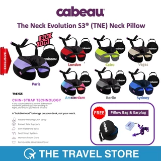 CABEAU The Neck's Evolution S3 (TNE) Neck Pillow หมอนรองคอ มีสายรองคาง แถมถุงเก็บ และที่อุดหูให้ด้วย