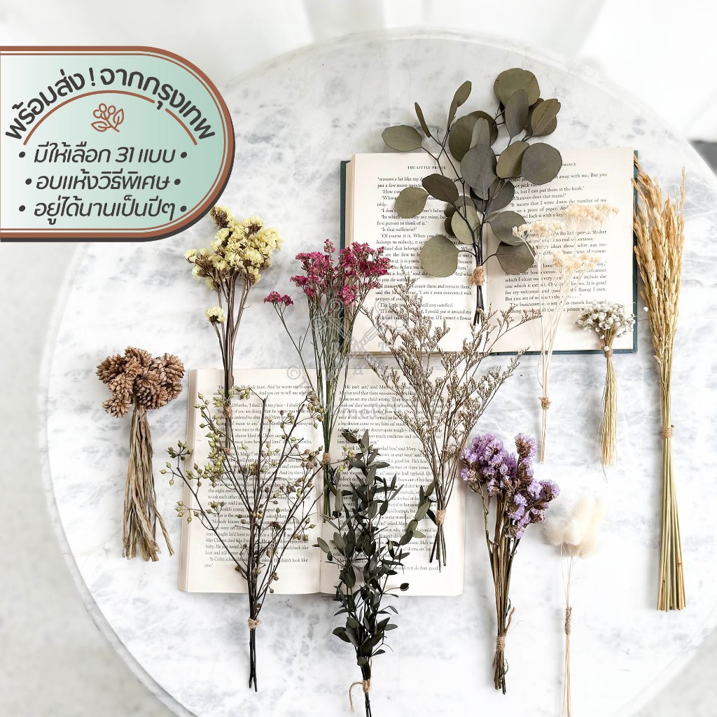 Mini Bouquet-Assorted ช่อดอกไม้ ใบไม้ ธัญพืชแห้ง | อบ แห้ง ธัญพืช ต้นไม้ ดอกไม้ ใบไม้ ไม้เลื้อย ไม้ป