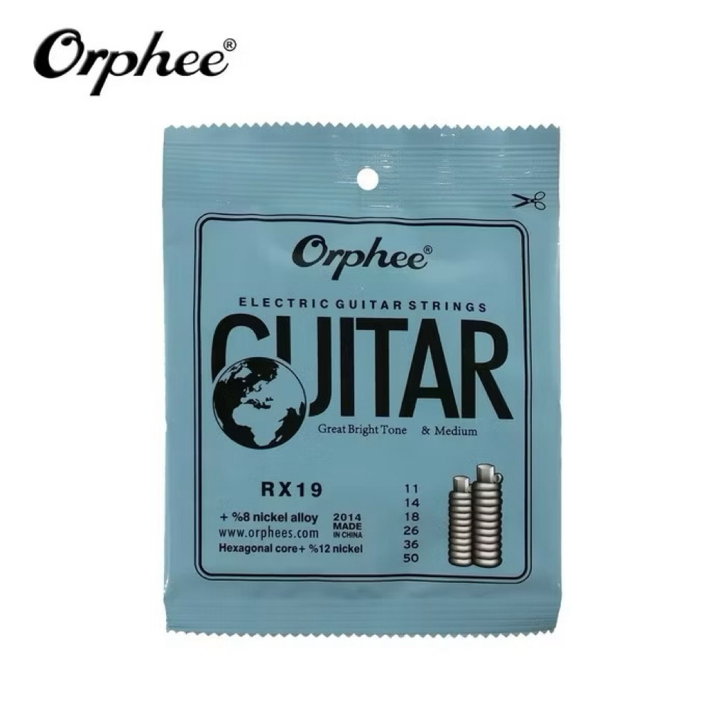 🔥สายกีต้าร์ไฟฟ้า Orphee RX19 เบอร์ 11 สายเคลือบกันสนิมของแท้ 100%🎸 แถมฟรีปิ๊กกีต้าร์ Alice 🎊