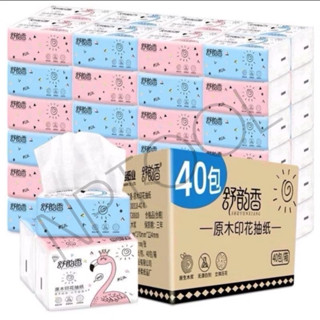 NP-52 (ลูกค้าใหม่1บาท)ทิชชู่ฟลามิงโก้ flamingo ยกลัง40ห่อ ห่…
