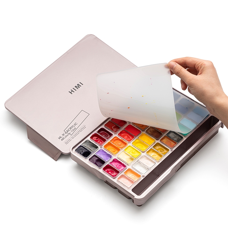 Miya Himi อะคริลิค ารตั้งค่า 36/48สี×12 กรัม ถ้วยเปิดคู่ กันน้ำไม่ง่ายที่จะจางหาย ปลอดสารพิษสีสันสดใส เคสแบบพกพา Acrylic ราคา ถูกที่สุด ดีลบีเคเค แกลเลอรีภาพที่ 3