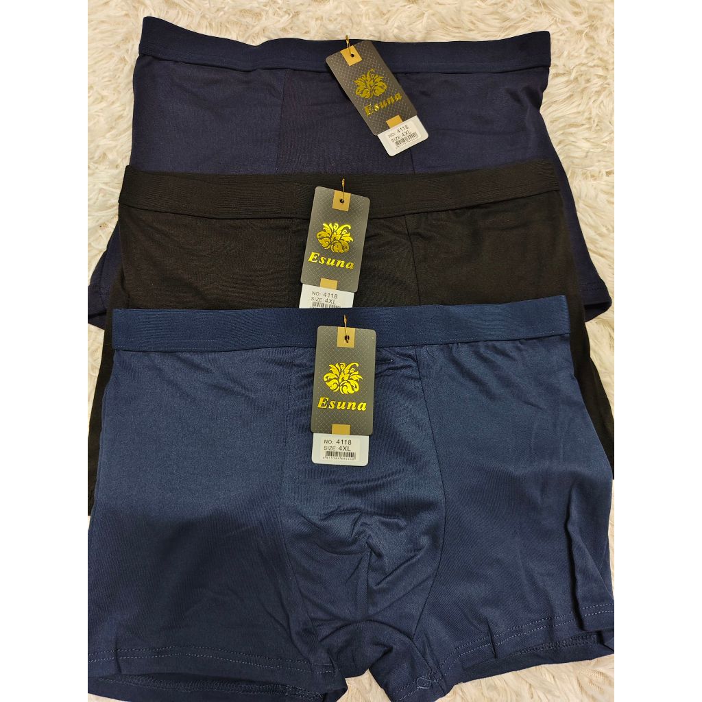 กางเกงในผู้ชายแบบมีขา 4XL ESUNA no.4118 ทรงBoxer ผ้าคอตตอน