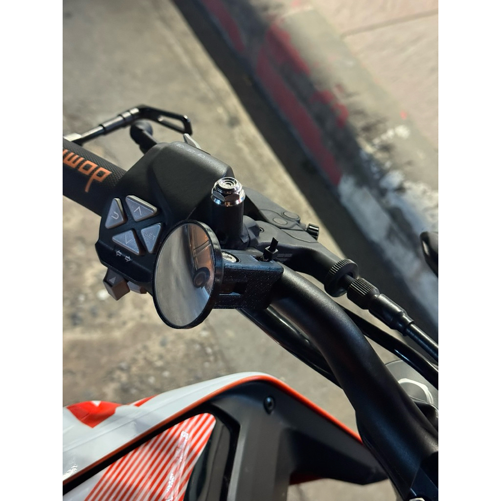 กระจกมองข้างมอเตอร์ไซค์ กระจกกลมมอเตอร์ไซค์ ติดแฮน ขี่เร็วไม่มีสั่น (1คู่) - รูปที่ 4