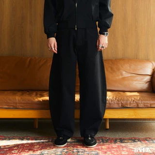 BARON "Wide Barrel Jeans" กางเกงยีนส์ทรงขากระบอกกว้างโค้ง ทรงบอลลูน
