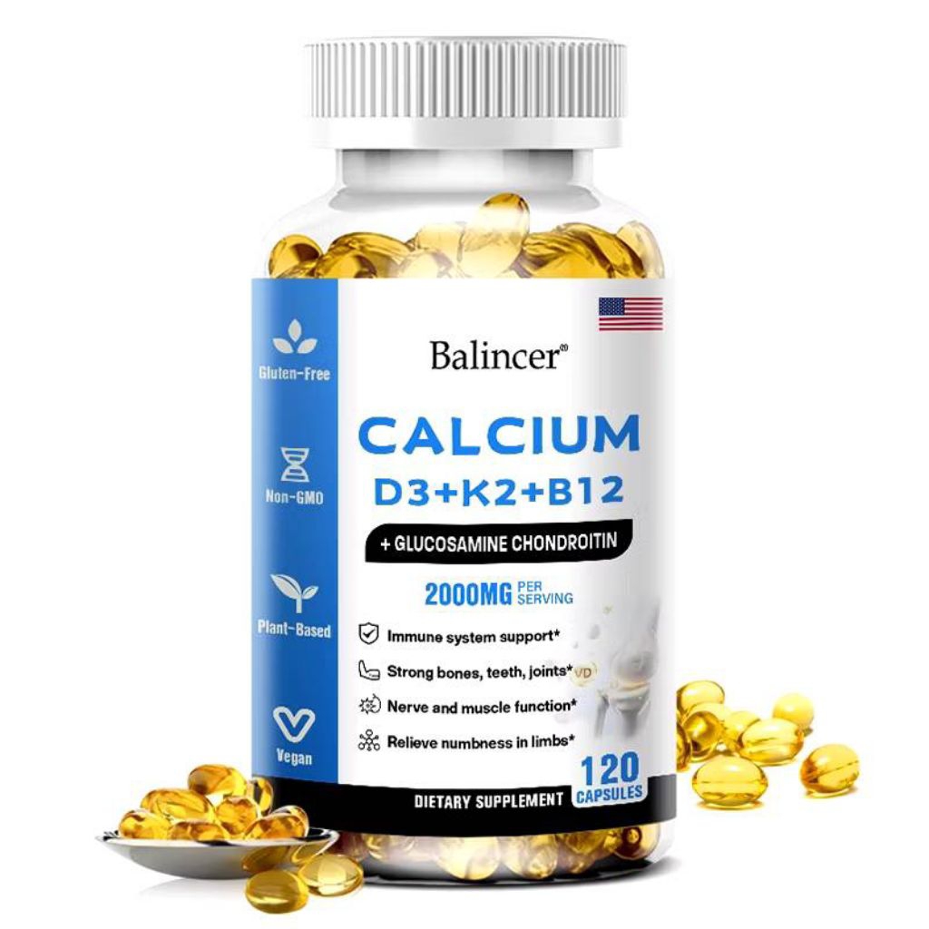 Balincer Calcium Supplement D3 K2 B12 วิตามินส่งเสริมสุขภาพโดยรวม