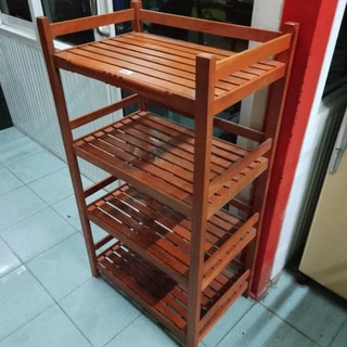 ชั้นวางของไม้ 4 ชั้น กดสั่งครั้งละ1 60 * 38 * 1 1 0 cm ประกอบเรียบร้อยพร้อมใช้งาน