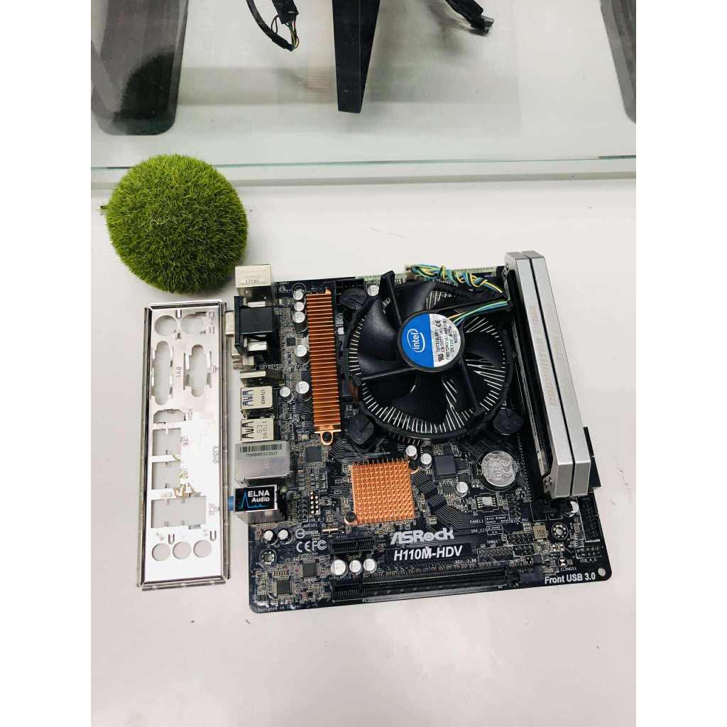 MAINBOARD (เมนบอร์ด) 1151 ASROCK H110M-HDV R3.0 + i3 6100 + ddr 4*2 8g ddr4