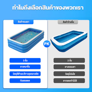🔥รับประกัน 30 ปี🔥 3 เมตร สระน้ำเป่าลม สระน้ำ 3ชั้น สระน้ำเด็ก สระเป่าลมเด็ก ขนาดใหญ่มาก สระว่ายน้ำเด็ก แถมสูบไฟฟ้า